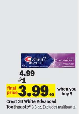 Crest 3D White Advanced toothpaste