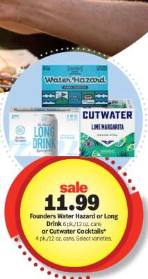 Founders Water Hazard or Long Drink or Cutwater Cocktails