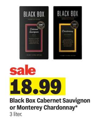 Black Box Cabernet Sauvignon or Monterey Chardonnay