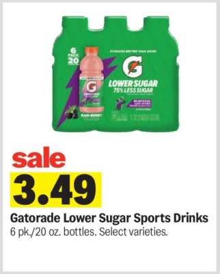 Gatorade lower sugar sports drinks