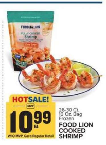 FOOD LION COOKED SHRIMP