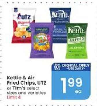 Kettle & Air Fried Chips, UTZ or Tim’s