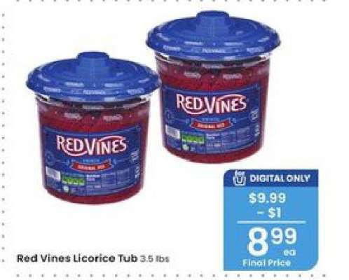 Red Vines Licorice Tub