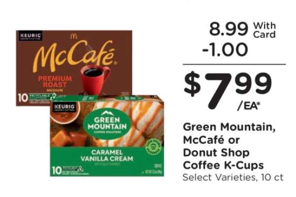 Green Mountain, McCafé or Donut Shop Coffee K-Cups