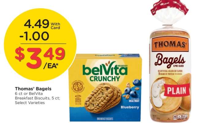 Thomas’ Bagels or BelVita Breakfast Biscuits
