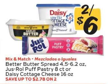 Better Butter Spread, Jus-Rol Puff Pastry, Daisy Cottage Cheese