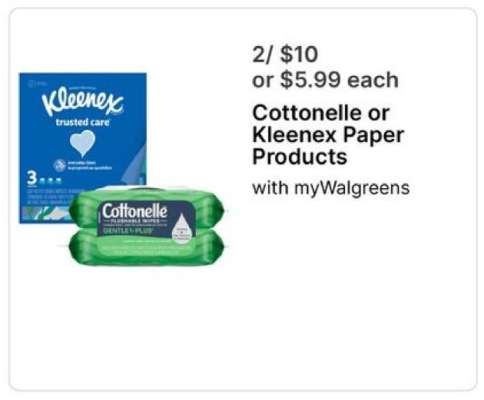 Cottonelle or Kleenex Paper Products