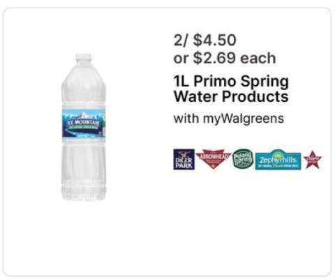 1L Primo Spring Water Products