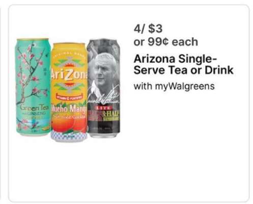 Arizona Single-Serve Tea or Drink