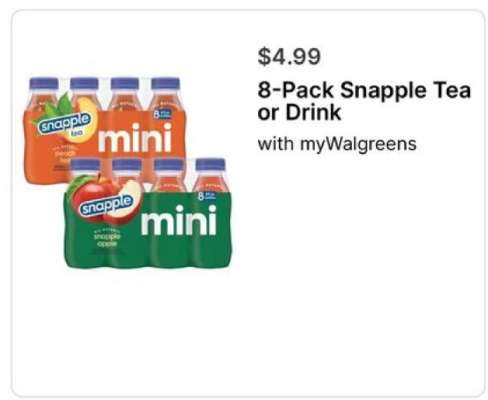 8-Pack Snapple Tea or Drink