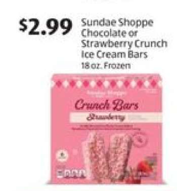 Sundae Shoppe Chocolate or Strawberry Crunch Ice Cream Bars