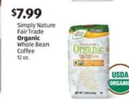 Simply Nature Fair Trade Organic Whole Bean Coffee
