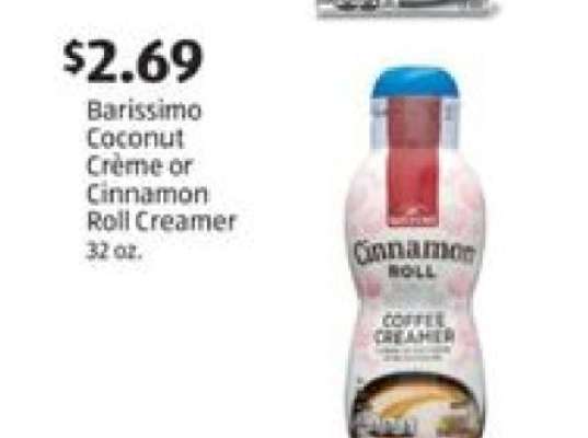 Barissimo Coconut Crème or Cinnamon Roll Creamer