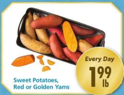 Sweet Potatoes, Red or Golden Yams