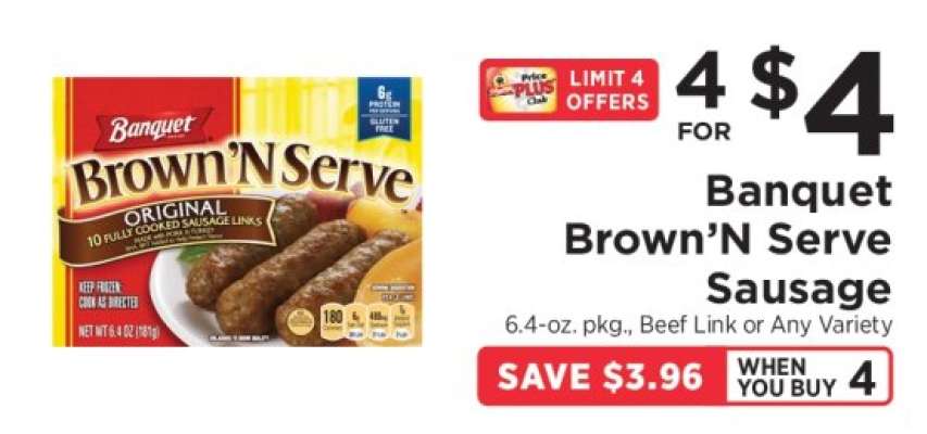Banquet Brown'N Serve Sausage