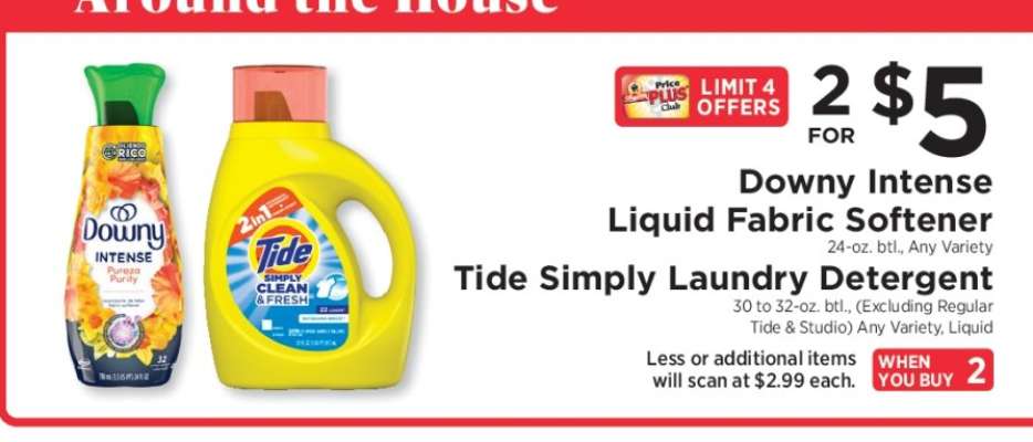 Downy Intense Liquid Fabric Softener / Tide Simply Laundry Detergent