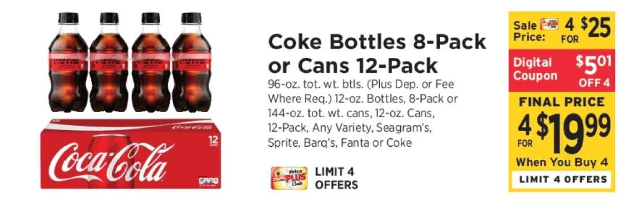 Coke Bottles 8-Pack or Cans 12-Pack