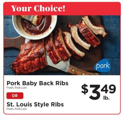 Pork Baby Back Ribs or St. Louis Style Ribs