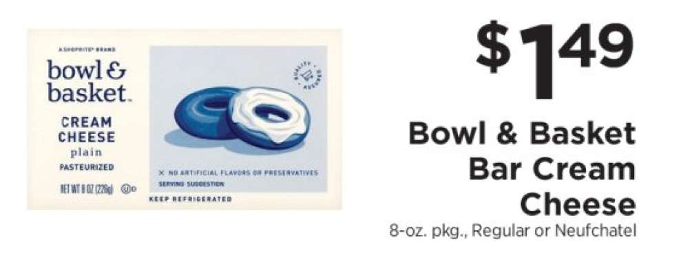 Bowl & Basket Bar Cream Cheese