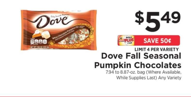 Dove Fall Seasonal Pumpkin Chocolates
