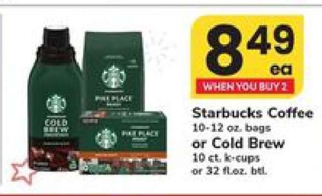 Starbucks Coffee or Cold Brew