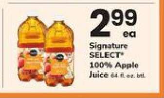 Signature Select 100% Apple Juice