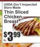 Thin Sliced Chicken Breast
