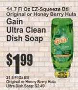 Gain Ultra Clean Dish Soap