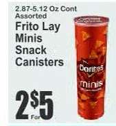 Frito Lay Minis Snack Canisters