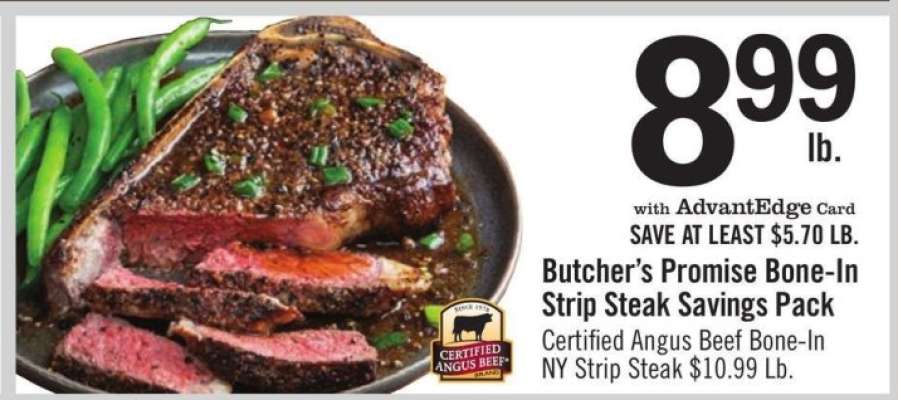 Butcher's Promise Bone-In Strip Steak Savings Pack