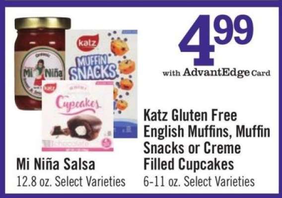 Katz Gluten Free English Muffins, Muffin Snacks or Creme Filled Cupcakes