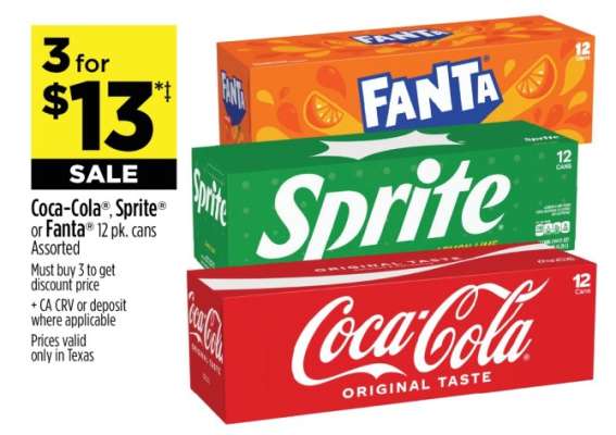 Coca-Cola®, Sprite® or Fanta®