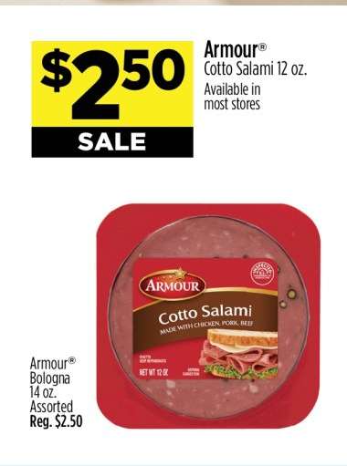 Armour Cotto Salami 12 oz.