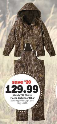 Muddy TRX Sherpa Fleece Jackets or Bibs