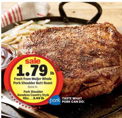 Fresh from Meijer Whole Pork Shoulder Butt Roast