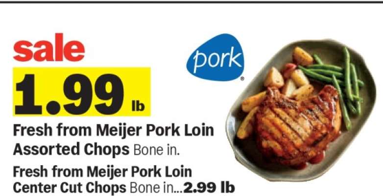 Fresh from Meijer Pork Loin Assorted Chops Bone in