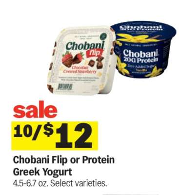 Chobani Flip or Protein Greek Yogurt