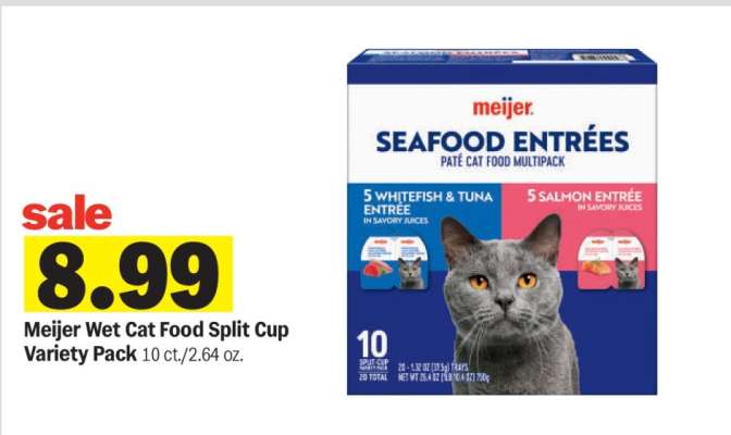 Meijer Wet Cat Food Split-Cup Variety Pack*