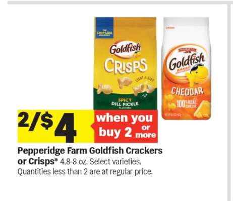 Pepperidge Farm Goldfish Crackers or Crisps