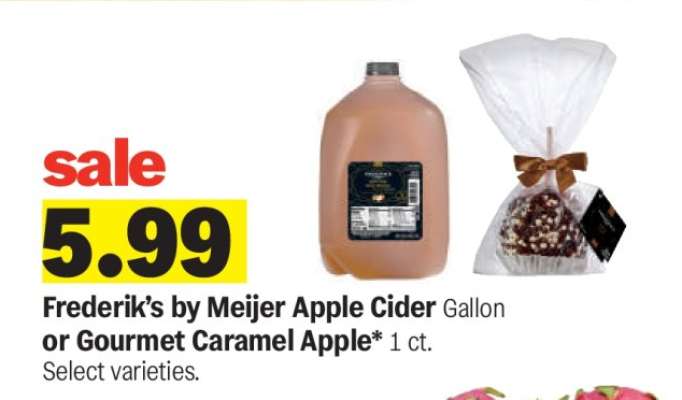 Frederik's by Meijer Apple Cider or Gourmet Caramel Apple