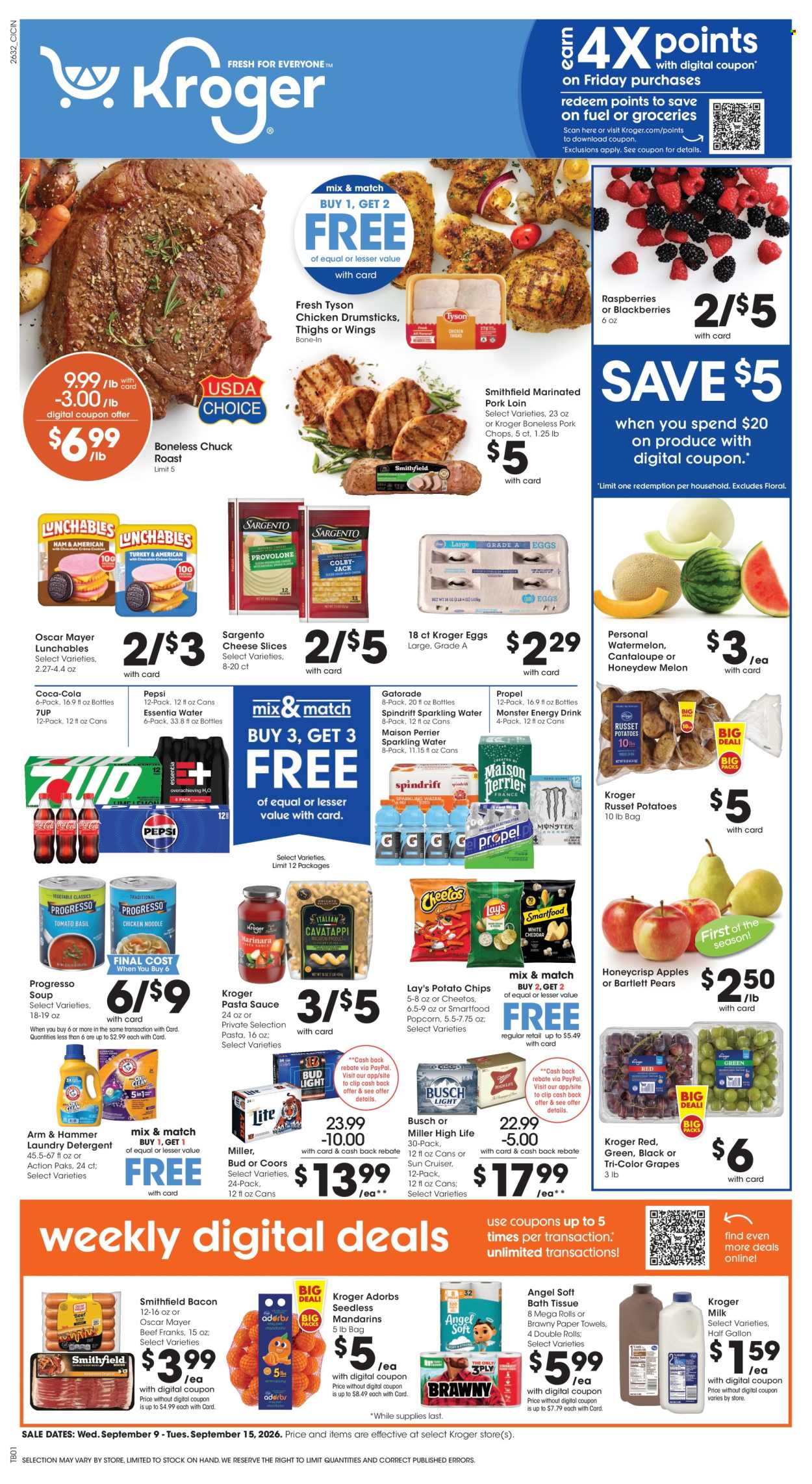 Kroger ad - 09/09/2026 - 09/15/2026. Page 1