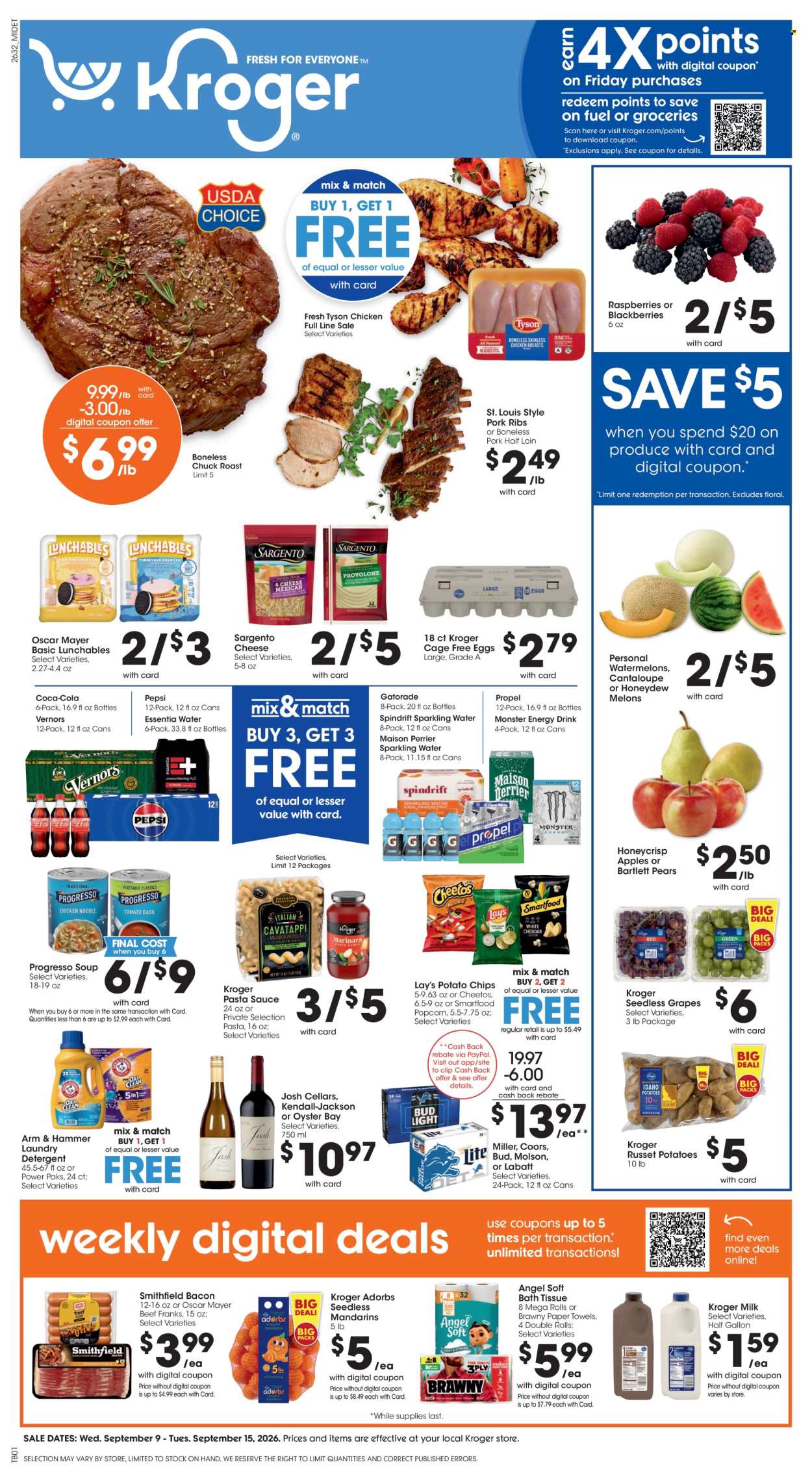 Kroger ad - 09/09/2026 - 09/15/2026. Page 1