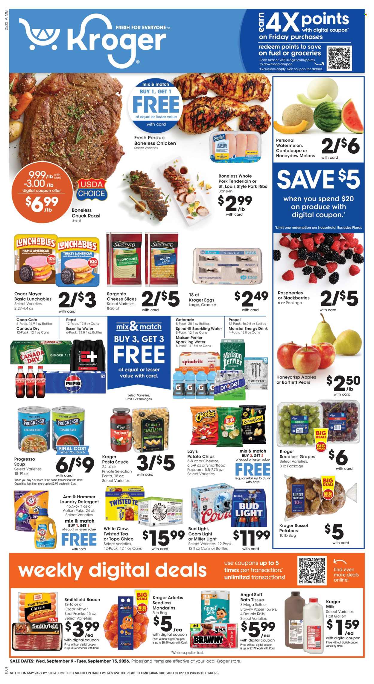 Kroger ad - 09/09/2026 - 09/15/2026. Page 1
