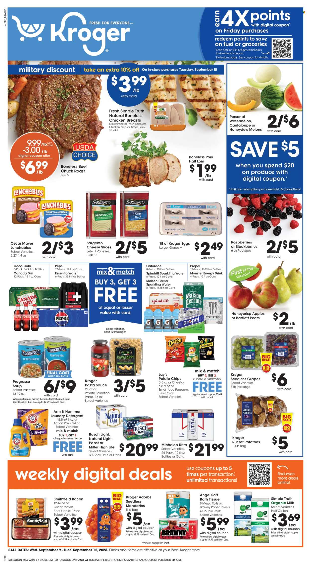 Kroger ad - 09/09/2026 - 09/15/2026. Page 1