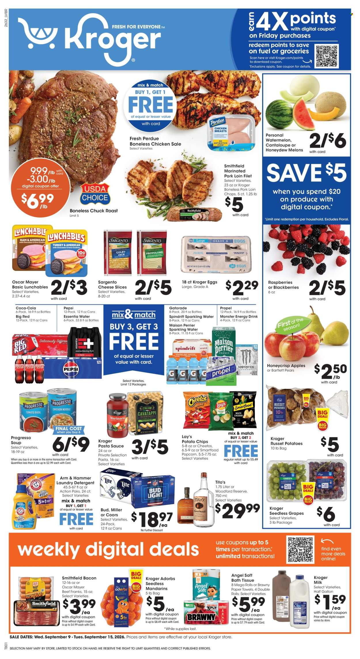 Kroger ad - 09/09/2026 - 09/15/2026. Page 1