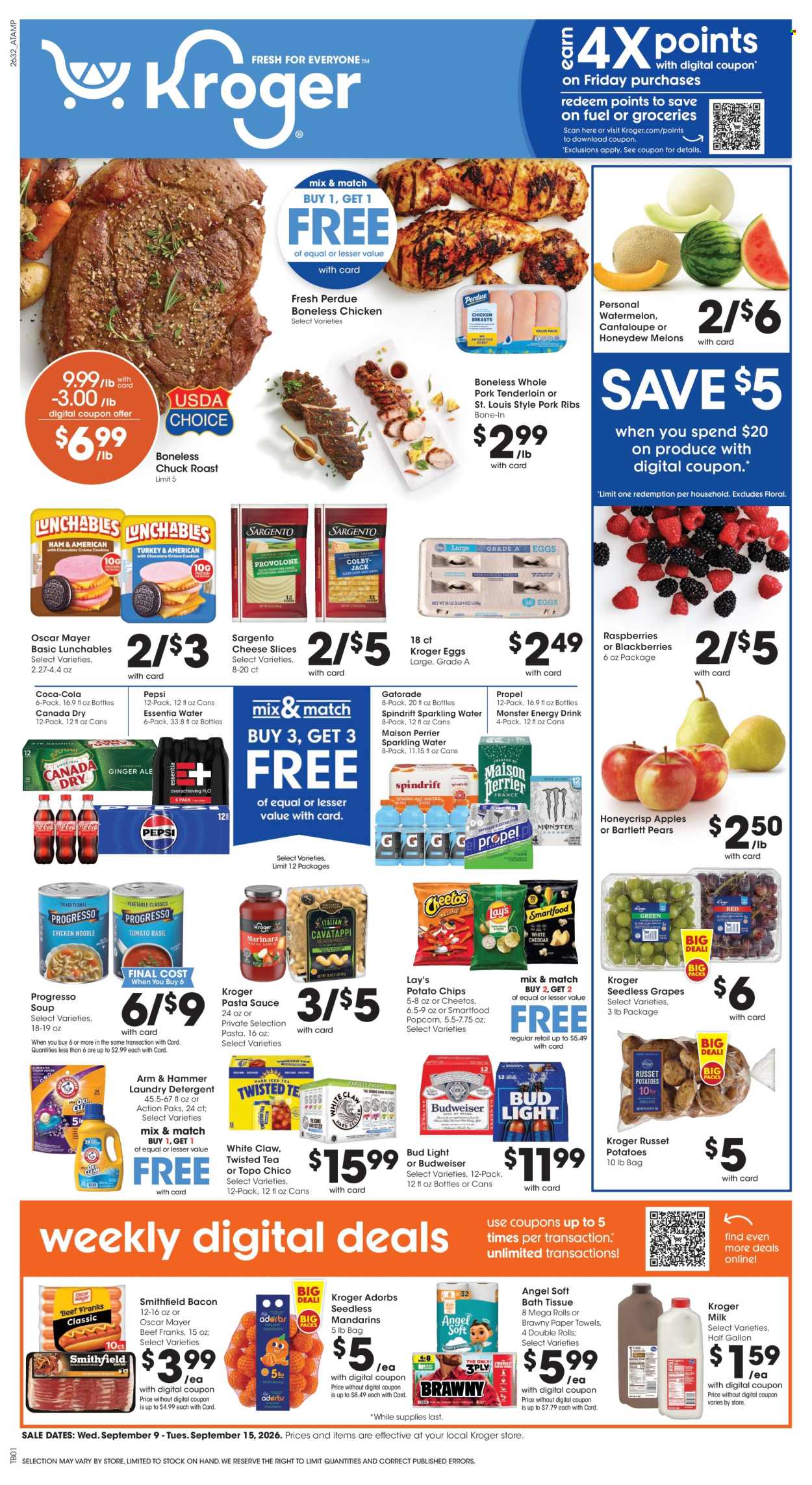 Kroger ad - 09/09/2026 - 09/15/2026. Page 1
