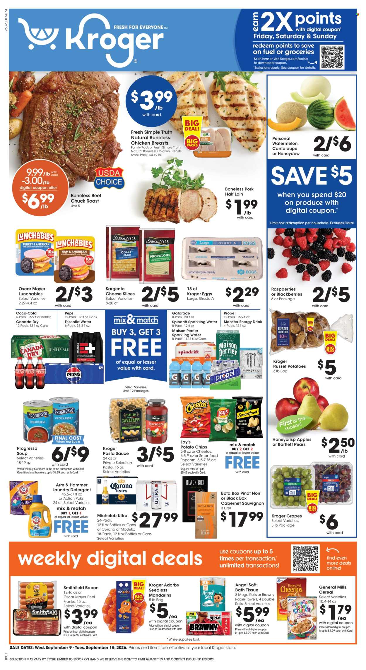Kroger ad - 09/09/2026 - 09/15/2026. Page 1