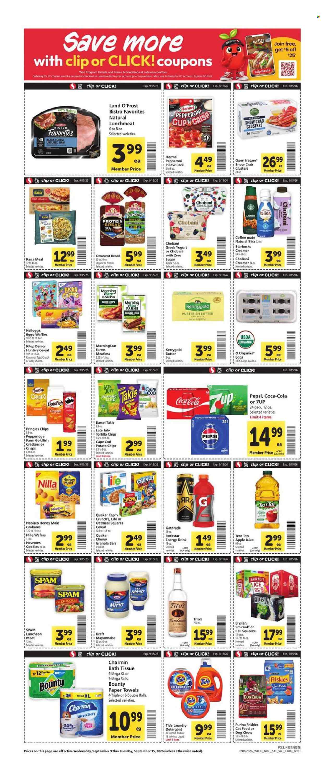 Safeway ad - 09/09/2026 - 09/15/2026. Page 3