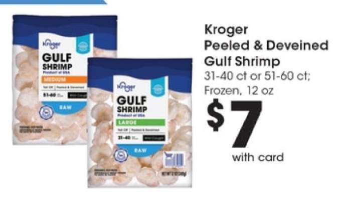 Kroger Peeled & Deveined Gulf Shrimp