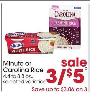 Minute or Carolina Rice